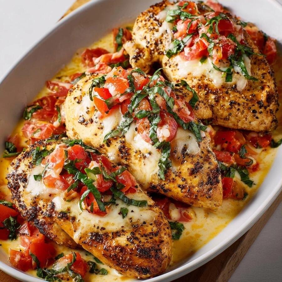 Baked Bruschetta Chicken: A Delicious and Easy Weeknight Meal